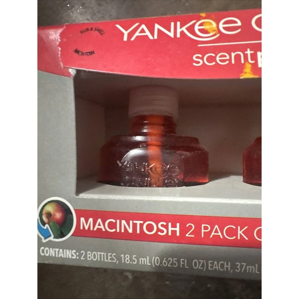 Yankee Candle Macintosh Scentplug Scent Plug Refills Set Of 2 New